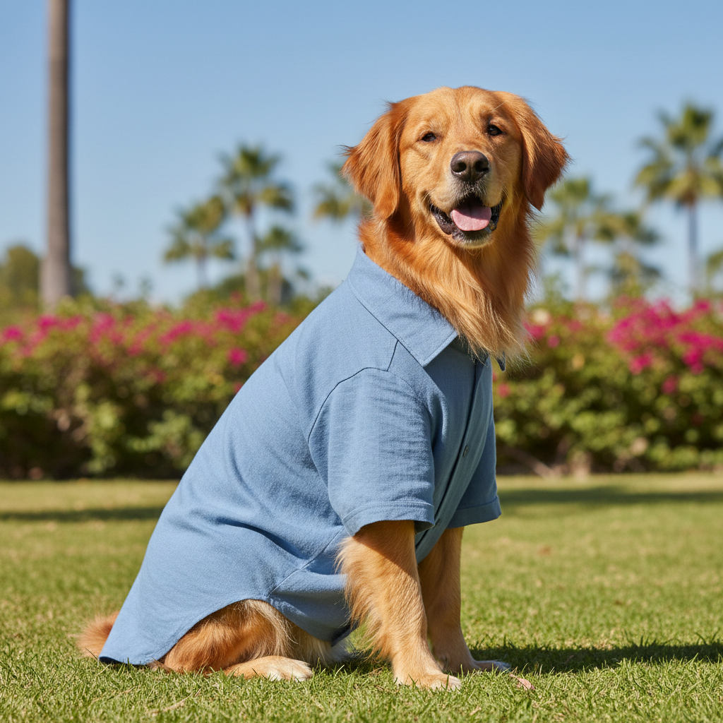 Big Dog Linen Shirt - Blue